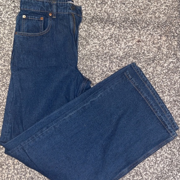 Blue denim flared wide leg jeans - Picture 2 of 3
